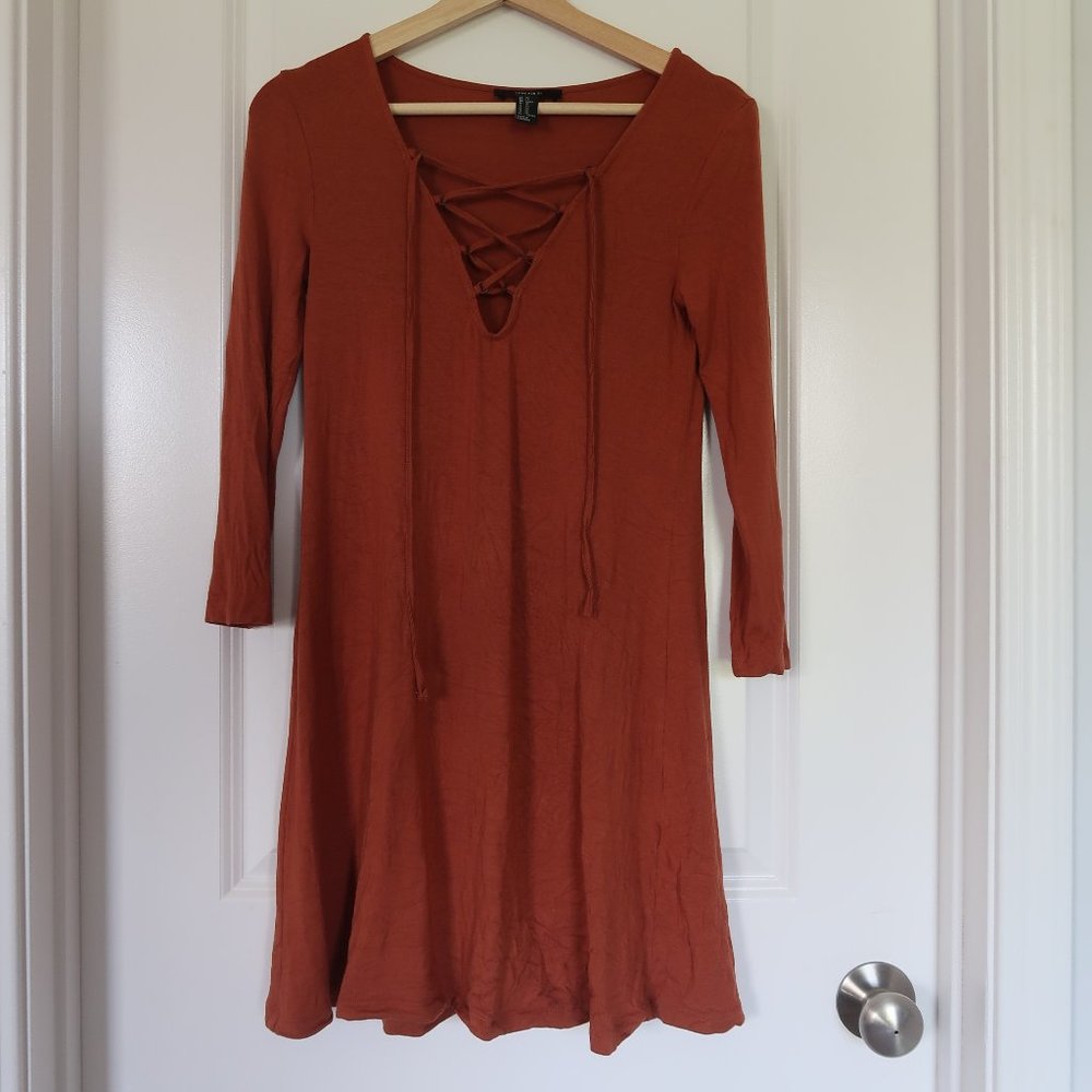 Orange 3/4 Sleeve Dress
